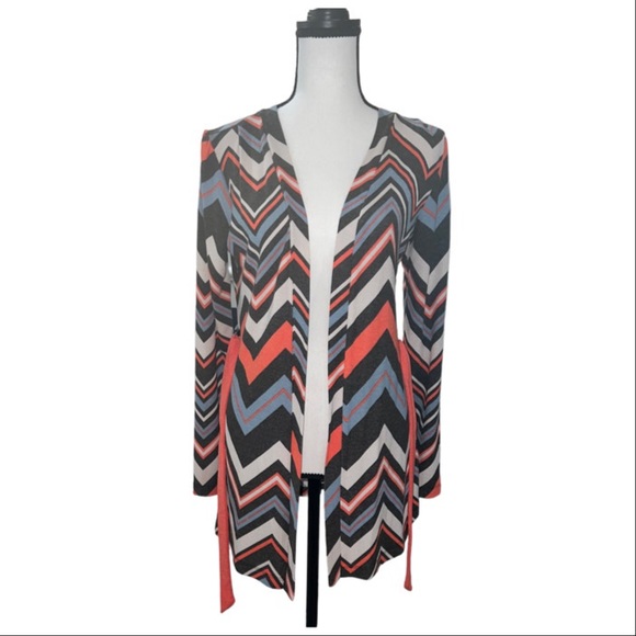 KATRIN LONG CARDIGAN WITH LONG SLEEVES MULTICOLOR. - Picture 2 of 6